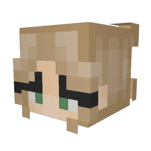 hey_imginny Minecraft avatar head, 3D render