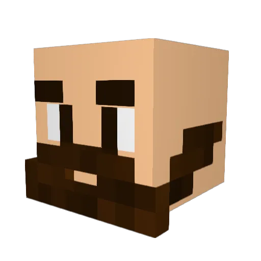 hey_thomas Minecraft avatar head, 3D render