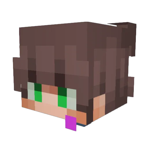 heyahananah Minecraft avatar head, 3D render