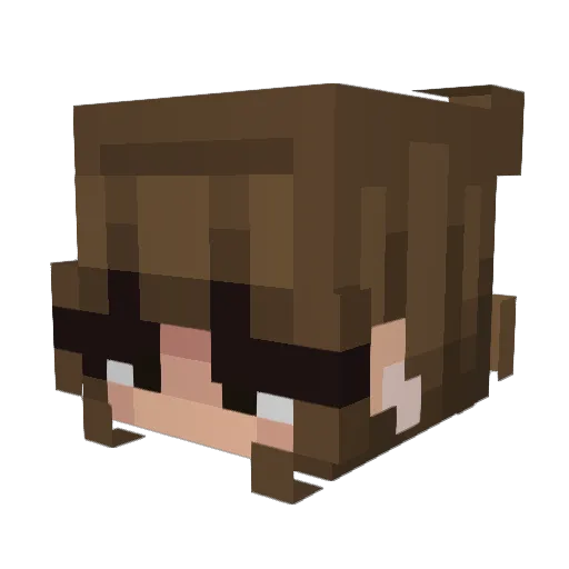 heyamour Minecraft avatar head, 3D render