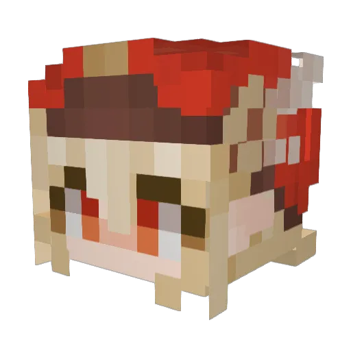heyella14 Minecraft avatar head, 3D render