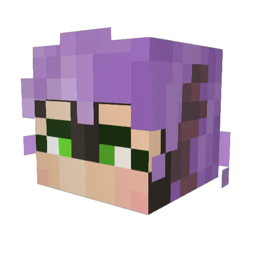 heyembot Minecraft avatar head, 3D render