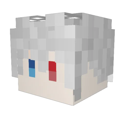 heyishan Minecraft avatar head, 3D render