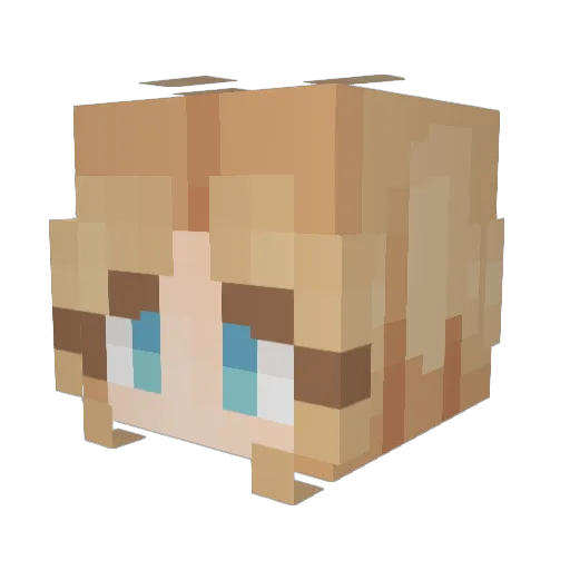 heyitsjordun Minecraft avatar head, 3D render