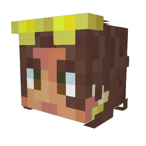 heyitsmickle Minecraft avatar head, 3D render