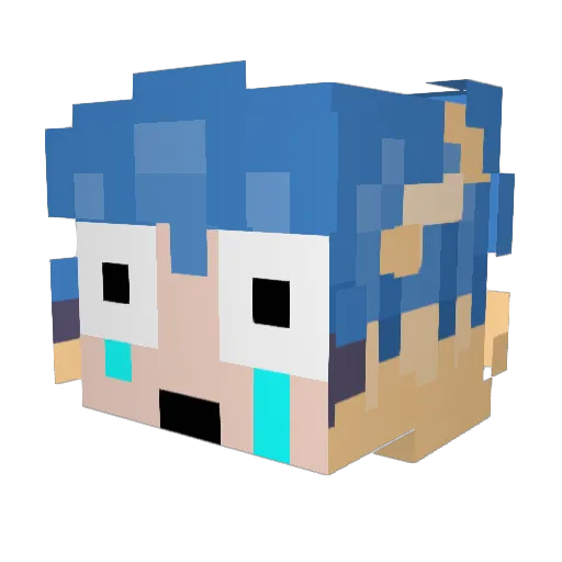 heyitsnatee Minecraft avatar head, 3D render