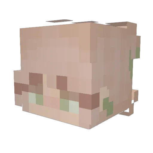 heyitspistachio Minecraft avatar head, 3D render