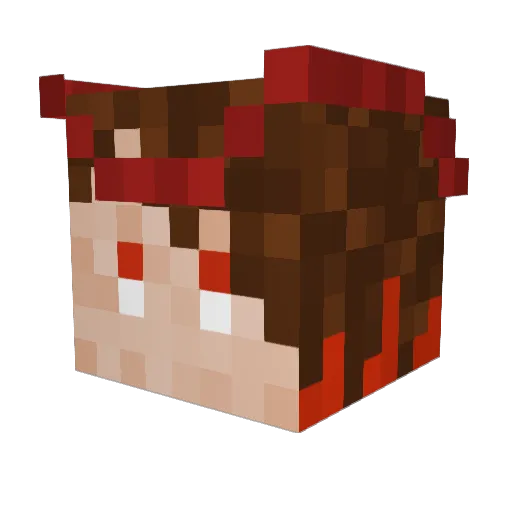 heyitsteilee Minecraft avatar head, 3D render