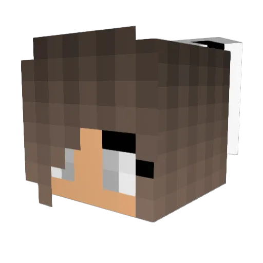 heyitzmila Minecraft avatar head, 3D render