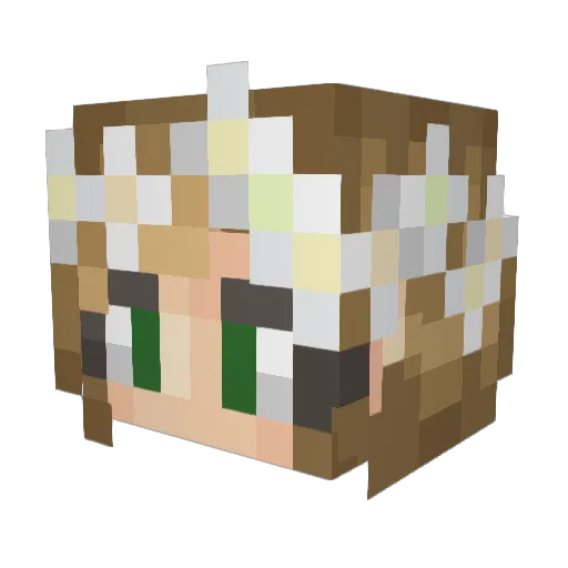 heyitzmirella Minecraft avatar head, 3D render