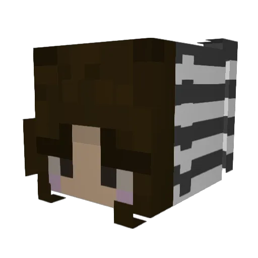 heyjuno Minecraft avatar head, 3D render