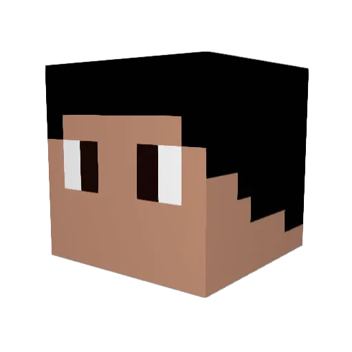 heylouieee Minecraft avatar head, 3D render