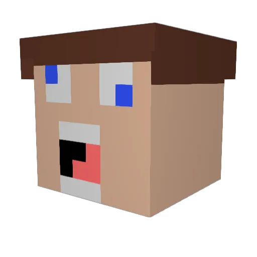 heymankung Minecraft avatar head, 3D render