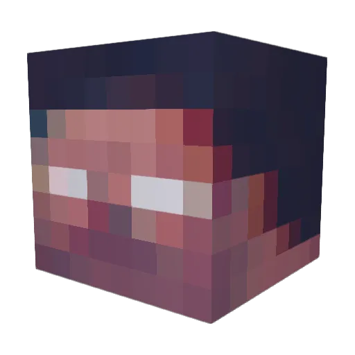 heyoseven Minecraft avatar head, 3D render