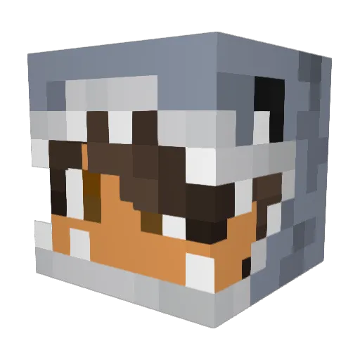 heypyy Minecraft avatar head, 3D render
