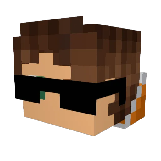 heytittino Minecraft avatar head, 3D render