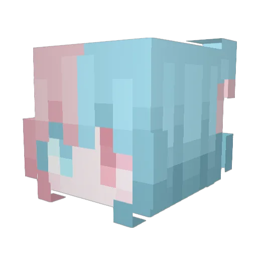 heyyallure Minecraft avatar head, 3D render