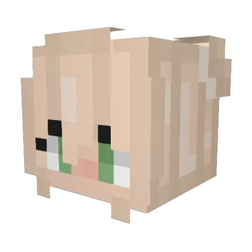 heyyemaa Minecraft avatar head, 3D render