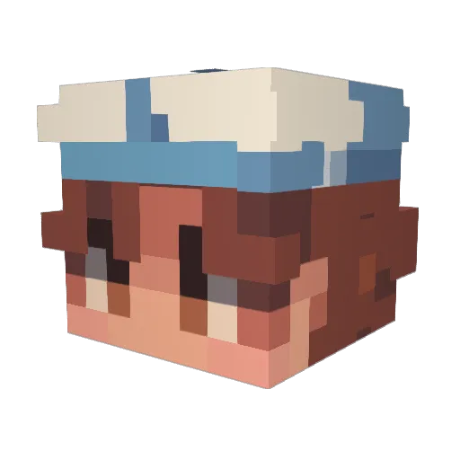 heyyitsnatee Minecraft avatar head, 3D render