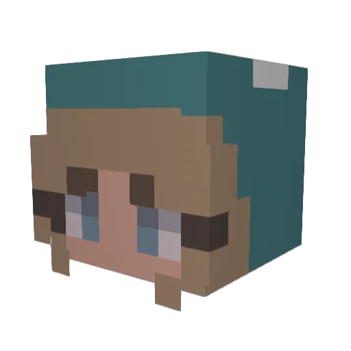 hfchap Minecraft avatar head, 3D render