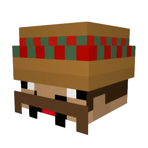 hfxd Minecraft avatar head, 3D render