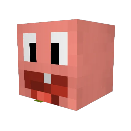 hgdsa Minecraft avatar head, 3D render