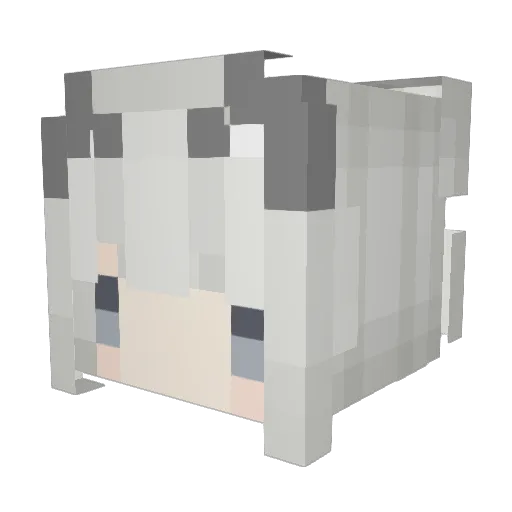 hh3z Minecraft avatar head, 3D render