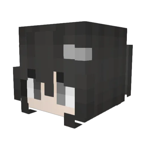 hhaerin Minecraft avatar head, 3D render