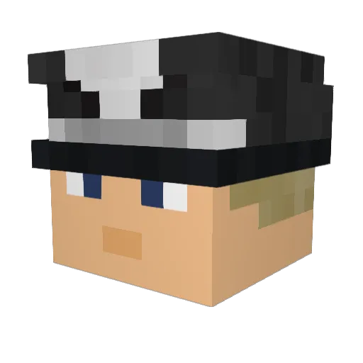 hhaii Minecraft avatar head, 3D render
