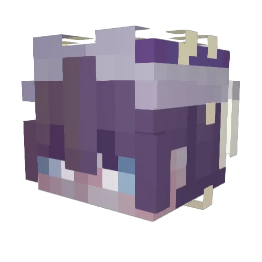 hhaiii Minecraft avatar head, 3D render
