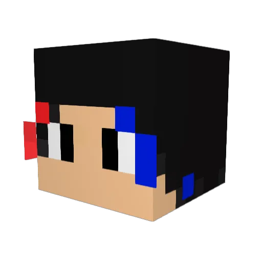 hhakobyan Minecraft avatar head, 3D render