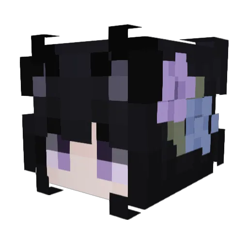 hhanya Minecraft avatar head, 3D render