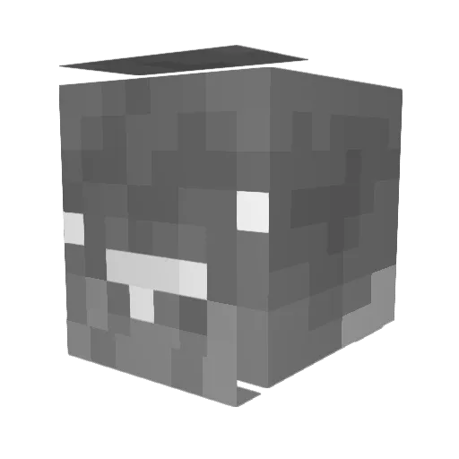 hhata Minecraft avatar head, 3D render