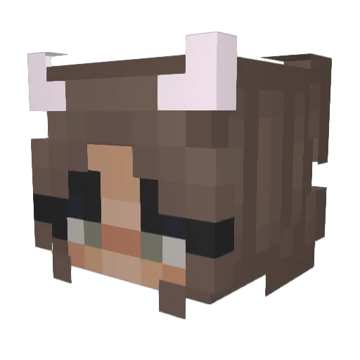 hhavvaaa Minecraft avatar head, 3D render
