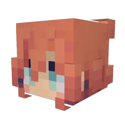 hhea Minecraft avatar head, 3D render