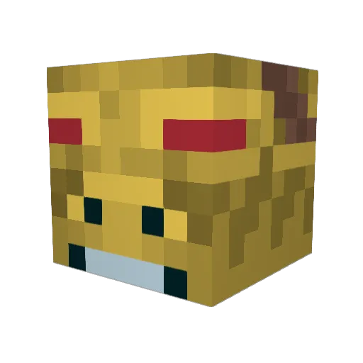 hhedh Minecraft avatar head, 3D render