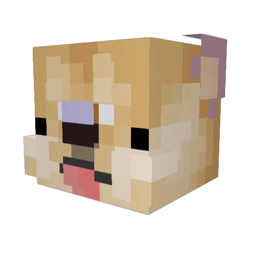 hhh124 Minecraft avatar head, 3D render