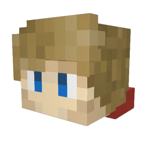 hhhit Minecraft avatar head, 3D render
