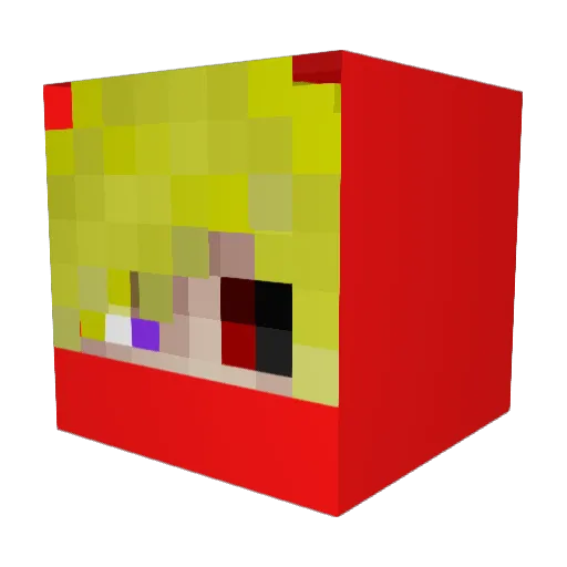 hhkamy Minecraft avatar head, 3D render