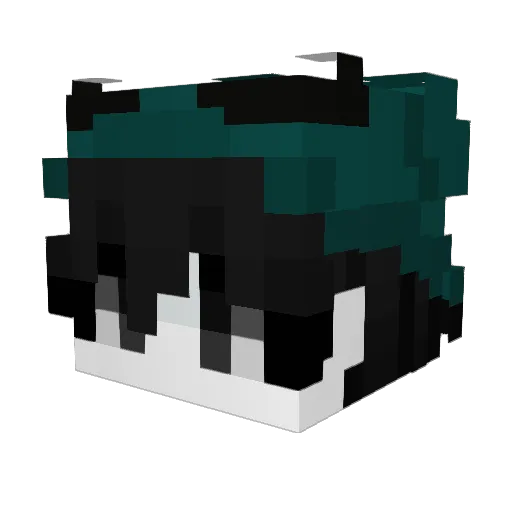 hhlsr Minecraft avatar head, 3D render