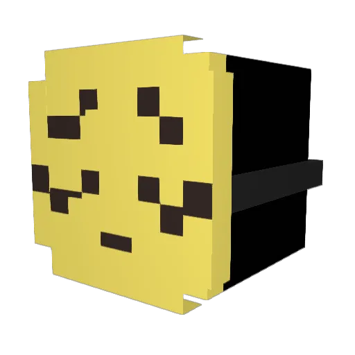 hhna Minecraft avatar head, 3D render
