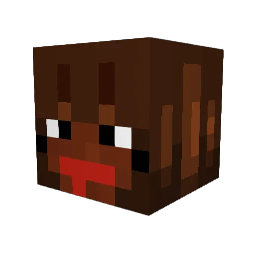 hhnka Minecraft avatar head, 3D render