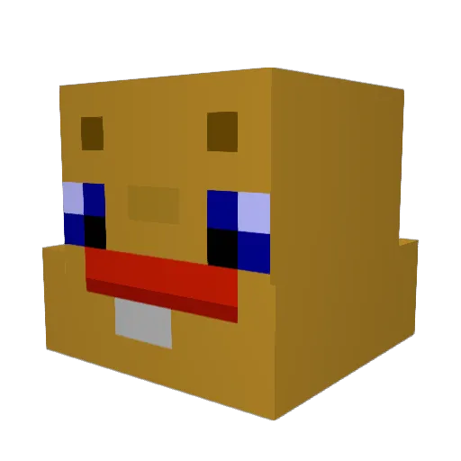 hhu_uhh Minecraft avatar head, 3D render