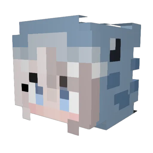 hhwapc Minecraft avatar head, 3D render