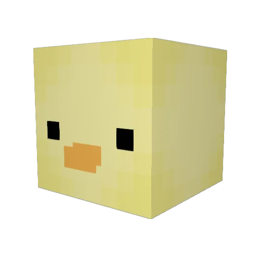 hhyperxd Minecraft avatar head, 3D render