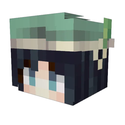 hi_MrWhite Minecraft avatar head, 3D render