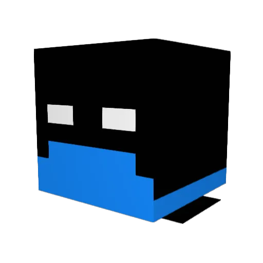 hi_iss Minecraft avatar head, 3D render