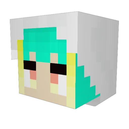 hi_mush Minecraft avatar head, 3D render