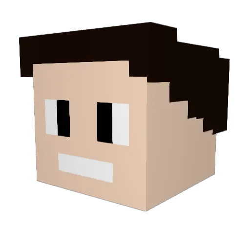 hiagodz Minecraft avatar head, 3D render