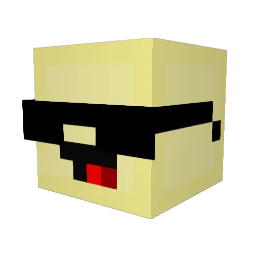 hiamato Minecraft avatar head, 3D render